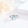 wholesale 925 Sterling Silver Leaf Rings Wholesale With Rainbow Moonstone-0-1