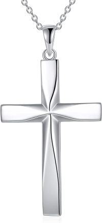 wholesale 925 Sterling Silver Origami Cross Pendant Necklace - Religious  for Women & Men-Origami
