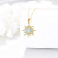 wholesale 14K Gold Sun & Moon Opal Pendant Necklace for Women - Elegant s-0-2