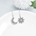 wholesale 925 Sterling Silver Sun and Moon Drop Earrings for Women - Bohemian Witchcraft s-0-1