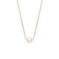 wholesale 14k White Gold Simple Freshwater Pearl Necklace-0-20