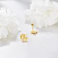 wholesale 14k Gold Mother Baby Elephant Stud Earrings For Women-0-2