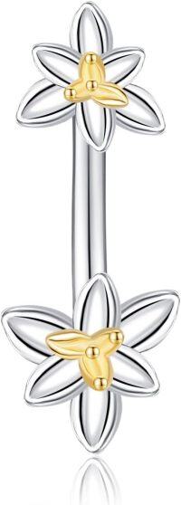 wholesale 925 Sterling Silver Blue Butterfly Belly Button Spike-Orchid