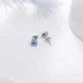 wholesale TOUPOP Frogs Gifts Frog Earring S925 Sterling Silver Frog Earrings Frog Jewelry Birthday Gifts For Daughter Granddaughter, July Birthstone Earrings -0-5