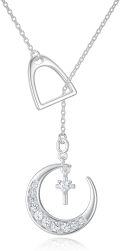 wholesale TOUPOP Lucky Horseshoe Necklace Sterling Silver Luck Horse Y Pendant Necklace Birthday Christmas Jewelry Gifts For Women -0-0