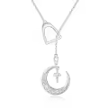 TOUPOP Sterling Silver Y Pendant Lucky Horseshoe Necklace Jewelry Gifts-0-0
