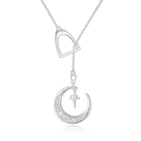TOUPOP Sterling Silver Y Pendant Lucky Horseshoe Necklace Jewelry Gifts-undefined