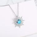 wholesale 925 Sterling Silver Turquoise Star Pendant Necklace for Women - Celestial Charm-0-1