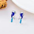 wholesale 925 Sterling Silver Blue Bird Stud Earrings - Our Love Never Dies-0-1