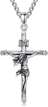 wholesale 925 Sterling Silver Crucifix Pendant Cross Jesus INRI Christian s for Men/Women-26
