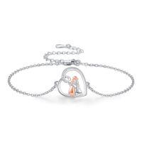 wholesale 925 Sterling Silver Heart Charm Bracelet With Engraved Couple Design-Heart Labrador