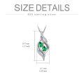 TOUPOP Sterling Silver Emerald Infinity Necklace For Sister-0-4