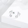 wholesale 925 Sterling Silver Opal Music Note Stud Earrings for Women, Hypoallergenic Nickel-Free Gift for Mom Wife Daughter Sister-0-1