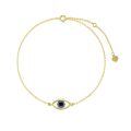 TOUPOP 14K Yellow Gold Evil Eye Anklet For Women, Christmas Gift-0-0