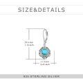 wholesale 925 Sterling Silver Earrings Wholesale With Blue Gemstone Drop-0-9