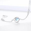 wholesale 925 Sterling Silver Moonstone Butterfly Bracelet-0-3