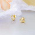 wholesale 14K Gold CZ Pearl Star Heart Stud Earrings for Women Mother's Day Gifts-0-3