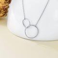 TOUPOP 14K Gold Mother Daughter Necklace Two Interlocking Circles-0-1