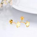 wholesale 18K Gold Star Shaped Stud Earrings with Screwback for Women-0-3