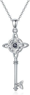 wholesale Sterling Silver Celtic Cross Witches Knot Pendant Necklace Amulet Gift-0-33