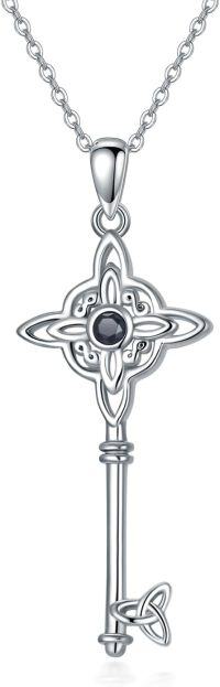 wholesale Sterling Silver Celtic Cross Witches Knot Pendant Necklace Amulet Gift-C-Witches Knot Key-C-Witches Knot Key
