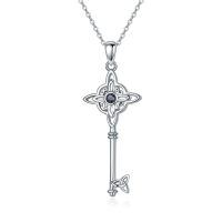 wholesale 925 Sterling Silver Moissanite Witches Knot Necklace Witch Jewelry for Women-C-Witches Knot Key-C-Witches Knot Key