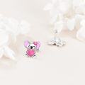 wholesale 925 Sterling Silver Koala Heart Stud Earrings for Women Girls Gift Pink Bowknot Charm Jewelry Accessories-0-4