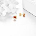 wholesale 14K Gold Mushroom Pearl Stud Earrings for Women - Birthday Gift Ideas-0-3