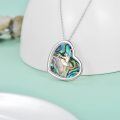 wholesale 925 Sterling Silver Heart Pendant With Ballet Dancer And Mother Of Pearl-0-2