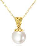 wholesale 14K Gold 8mm Freshwater Pearl Choker Necklace for Women Bridesmaids Mothers Day Gifts-0-0