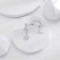 wholesale 925 Sterling Silver CZ Saturn Sun Moon Star Drop Dangle Earrings  for Women Girls-0-4