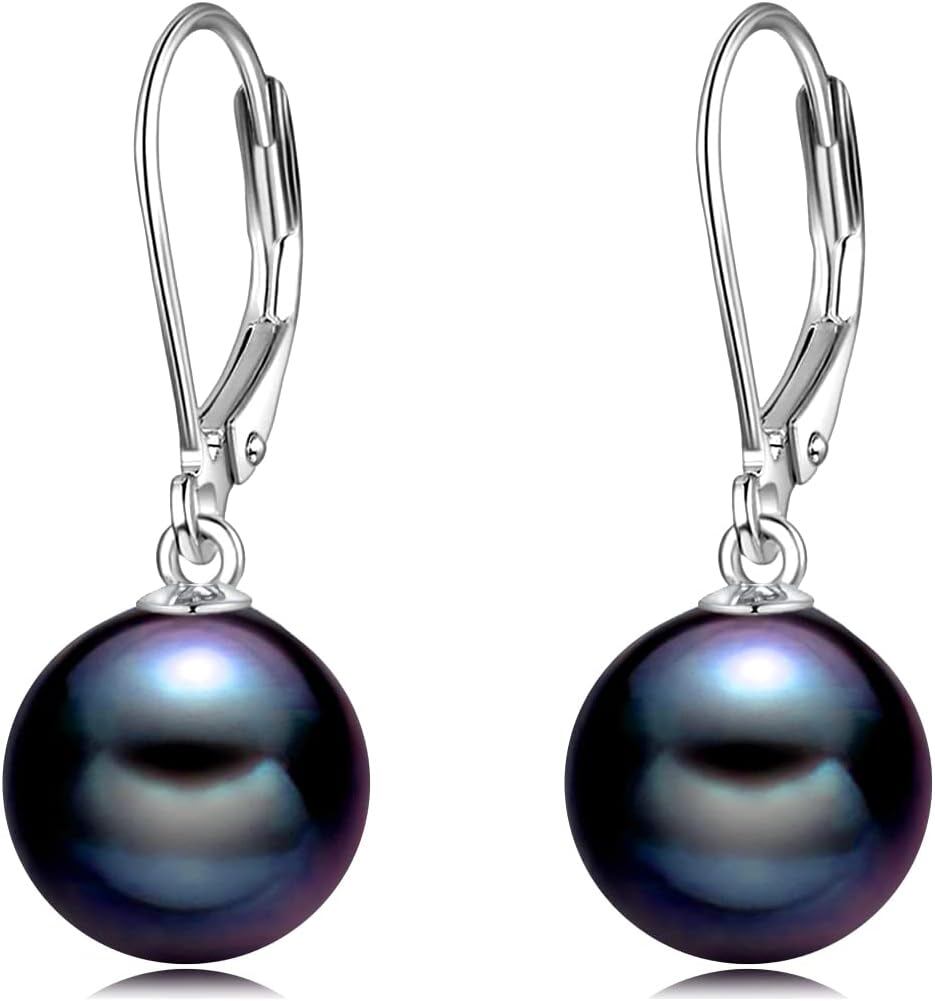 Black pearl earrings