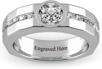 wholesale Sterling Silver Moissanite 1 3ct D VVS1 Men s Ring Customizable-09-Moissanite Ring