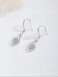 wholesale 925 Sterling Silver Infinity Birthstone Drop Earrings for Women 12 Months Gemstone s-0-3