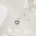 wholesale 925 Sterling Silver Star of David Leverback Drop Earrings Judaica Gifts for Women-0-4