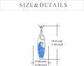 wholesale 925 Sterling Silver Blue Opal Surfer Pendant Necklace for Women-0-5