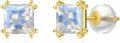 wholesale 14K Gold 2.5ct Garnet/Amethyst/Aquamarine/Emerald/Ruby/Peridot/Sapphire Birthstone Stud Earrings-0-0