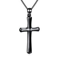 wholesale Black  Faith Hope Love Engraved Cross Pendant Necklace for Men/Women - Christmas Gift-Cross Necklace-Black