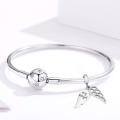 wholesale 925 Sterling Silver Angel Wing Charm Bead - Personalized Engraved Name Initial Word Symbol Date Gift for Women - Elegant Bracelet Jewelry for Valentine's Day Christmas Birthday Mother's Day-0-4