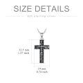 wholesale 925 Sterling Silver Cross Pendant Necklace with Jesus Face Design - Religious s for Women and Men-0-3
