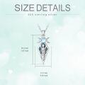wholesale 925 Sterling Silver Opalite Abalone Shell Egyptian Goddess Triple Moon Pendant Necklace for Women Witchcraft s-0-3