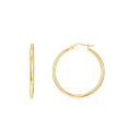 wholesale 14K Gold Round Hoop Earrings for Women - Shiny Polished Lightweight 12-50mm-0-0