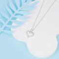 wholesale 925 Sterling Silver Open Heart Pendant with Cubic Zirconias for Women-0-3
