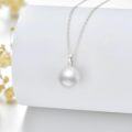 wholesale 10K Gold Round White Freshwater Cultured Pearl Pendant Necklace for Women 14-30 Inches s-0-2