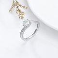 wholesale TOUPOP 1 Carat Twisted Moissanite Engagement Ring For Women Round Cut 925 Sterling Silver Wedding Anniversary Ring Christmas Birthday Gift For Wife Bridal Girlfriend Her -0-4