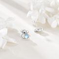 wholesale 925 Sterling Silver Cutie Koala Moonstone Stud Earrings for Women Girls Gifts Jewelry 6mm Diameter-0-2