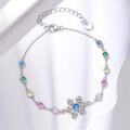 wholesale 925 Sterling Silver & Zircon Snowflake Bracelet, Elegant Christmas Gift for Women, Winter Birthday Jewelry, Fashionable & Versatile-0-1