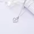 TOUPOP Sterling Silver Heart Crown Initial Pendant Necklace-0-4