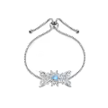TOUPOP Sterling Silver Stone Celtic Sun Moon Floral Hamsa Hand Bracelets-0-0