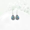 wholesale 925 Sterling Silver Abalone Shell Butterfly Teardrop Drop Earrings For Women-0-3